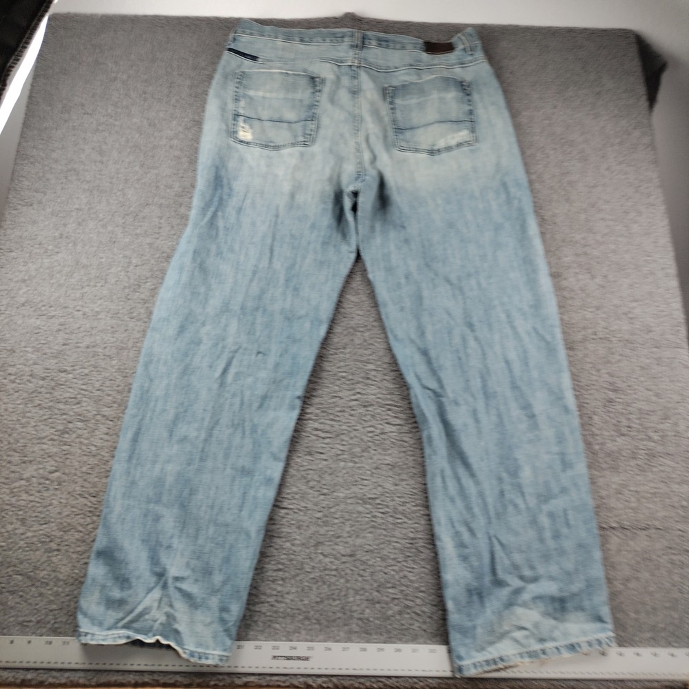 Nautica Jeans Mens 38x32 Light Wash Relaxed Straight Baggy Y2K Skater Faded - Picture 7 of 7